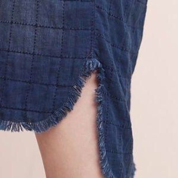 ANTHROPOLOGIE CLOTH & STONE FRAYED TUNIC DRESS S - Picture 5 of 8